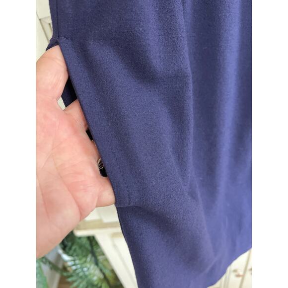 Theory size medium dark purple wool mini dress with pockets - Picture 4 of 5